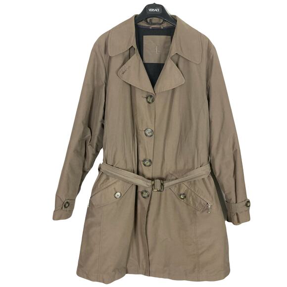 ESSENTIAL OUTERWEAR Trench Coat EU46/US L Quilted-Lining,Tan-Beige,Buttons
